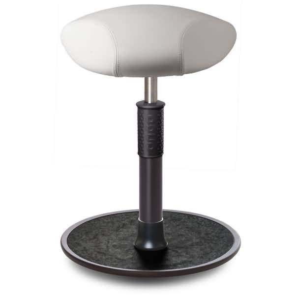 Sitz- Stehhocker Free Regular Triangel Boxmark Leder Weiß schwarz /schwarz