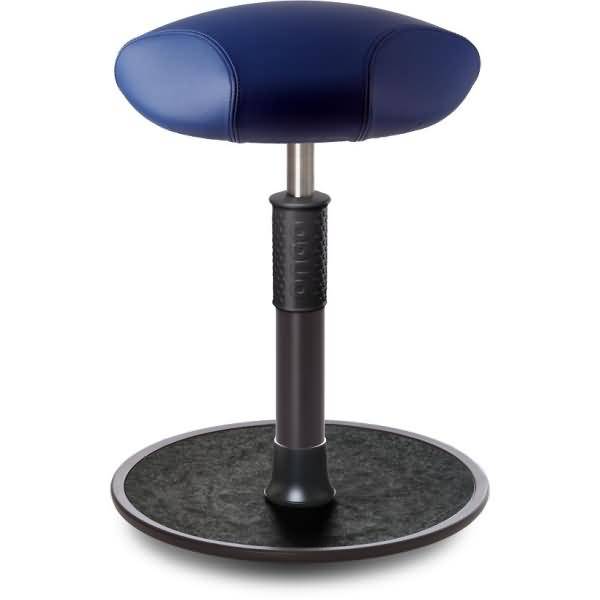 Sitz- Stehhocker Free Regular Triangel Boxmark Leder blau schwarz /schwarz