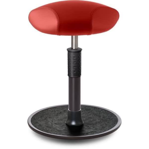 Sitz- Stehhocker Free Regular Triangel Boxmark Leder Rot schwarz /schwarz