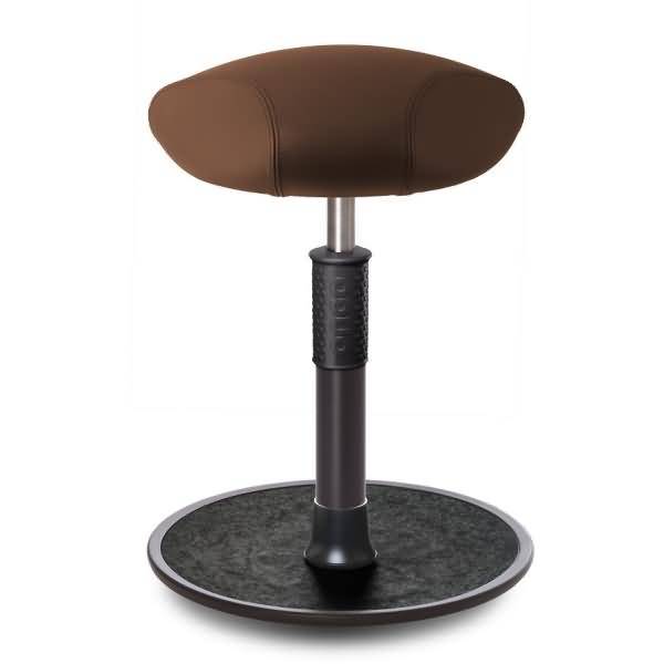 Sitz- Stehhocker Free Regular Triangel Boxmark Leder Braun schwarz /schwarz