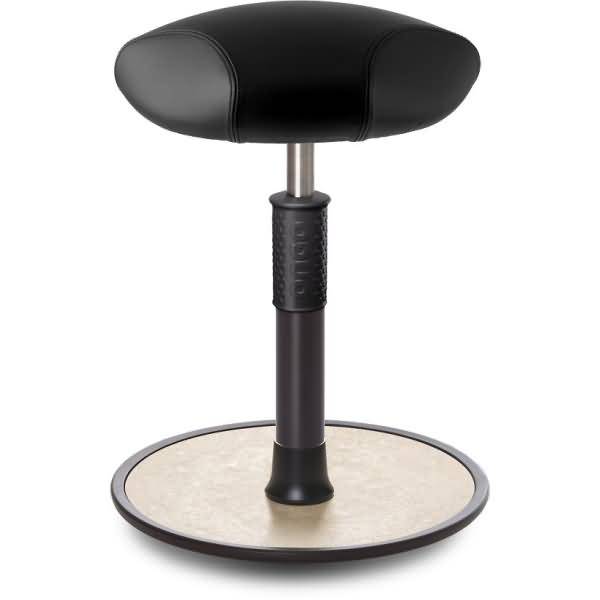 Sitz- Stehhocker Free Regular Triangel Boxmark Leder schwarz schwarz /creme