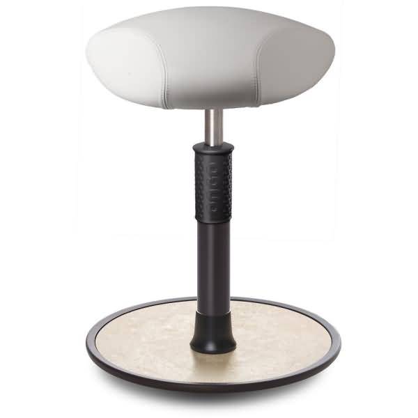 Sitz- Stehhocker Free Regular Triangel Boxmark Leder Weiß schwarz /cremeweiß