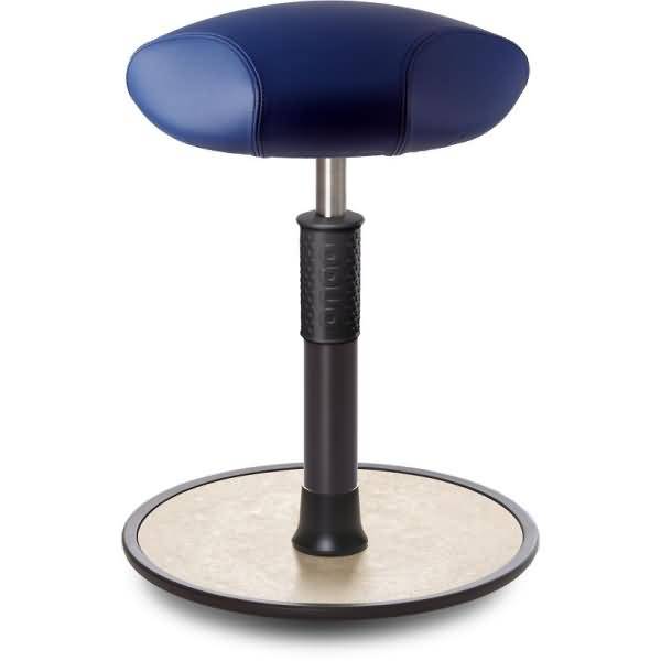 Sitz- Stehhocker Free Regular Triangel Boxmark Leder blau schwarz /cremeweiß