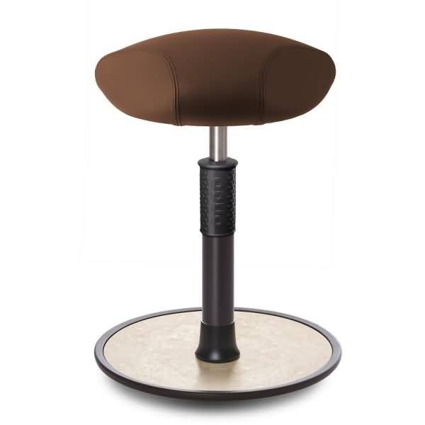 Sitz- Stehhocker Free Regular Triangel Boxmark Leder Braun schwarz /creme