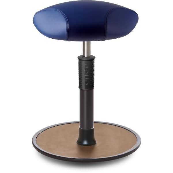 Sitz- Stehhocker Free Regular Triangel Boxmark Leder blau schwarz /Natur