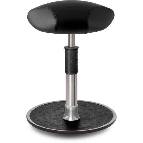 Sitz- Stehhocker Free Regular Triangel Boxmark Leder schwarz chrom /schwarz