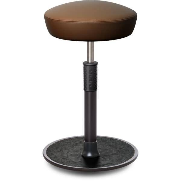 Sitz- Stehhocker Free Tall Hutsitz Boxmark Leder Braun schwarz /schwarz