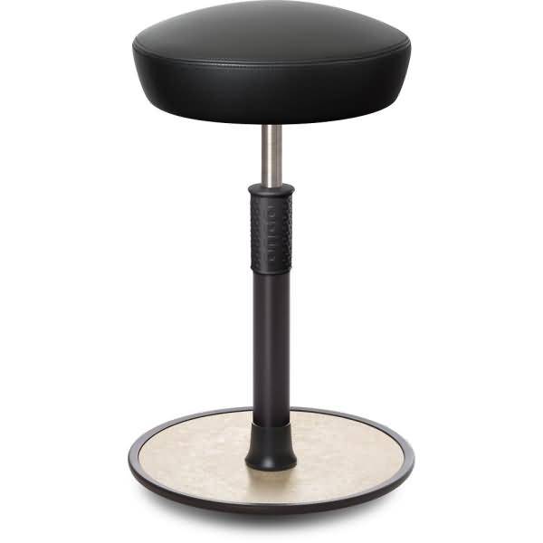 Sitz- Stehhocker Free Tall Hutsitz Boxmark Leder schwarz schwarz /cremeweiß