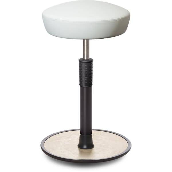 Sitz- Stehhocker Free Tall Hutsitz Boxmark Leder Weiß schwarz /cremeweiß