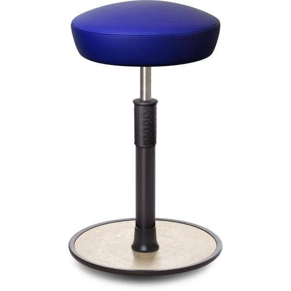 Sitz- Stehhocker Free Tall Hutsitz Boxmark Leder Blau schwarz /cremeweiß