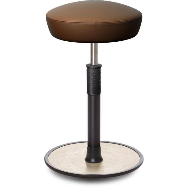 Sitz- Stehhocker Free Tall Hutsitz Boxmark Leder Braun schwarz /cremeweiß