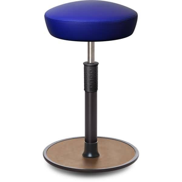 Sitz- Stehhocker Free Tall Hutsitz Boxmark Leder blau schwarz /Natur