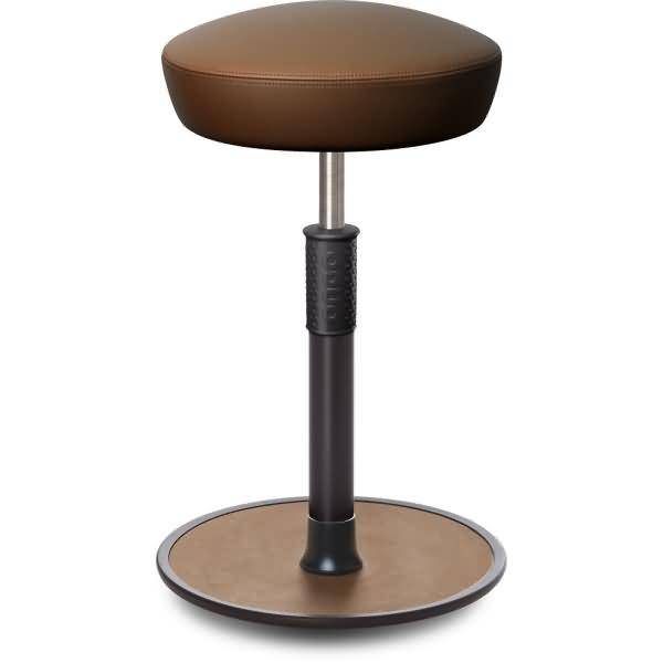 Sitz- Stehhocker Free Tall Hutsitz Boxmark Leder Braun schwarz /Natur