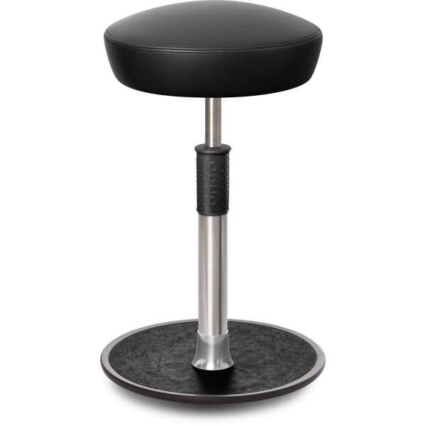 Sitz- Stehhocker Free Tall Hutsitz Boxmark Leder schwarz chrom /schwarz