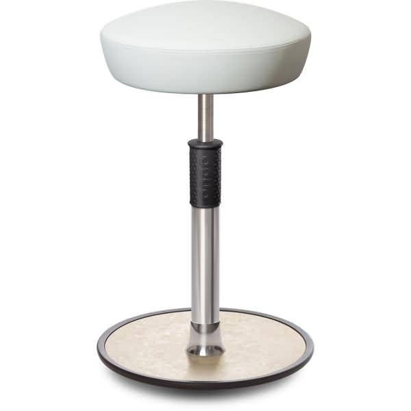 Sitz- Stehhocker Free Tall Hutsitz Boxmark Leder Weiß chrom /cremeweiß