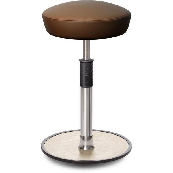 Sitz- Stehhocker Free Tall Hutsitz Boxmark Leder Braun chrom /cremeweiß