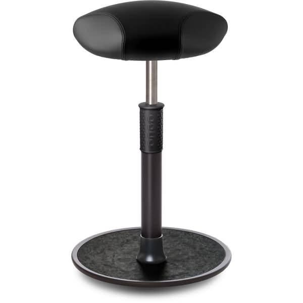 Sitz- Stehhocker Free Tall Triangel Boxmark Leder schwarz schwarz /schwarz