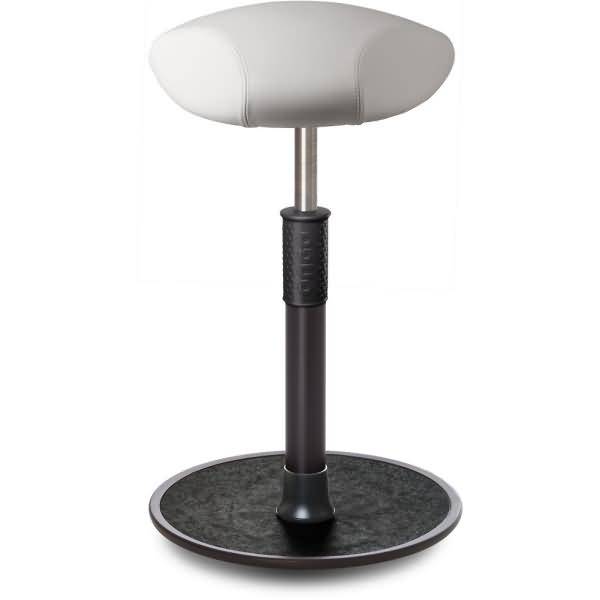 Sitz- Stehhocker Free Tall Triangel Boxmark Leder Weiß schwarz /schwarz