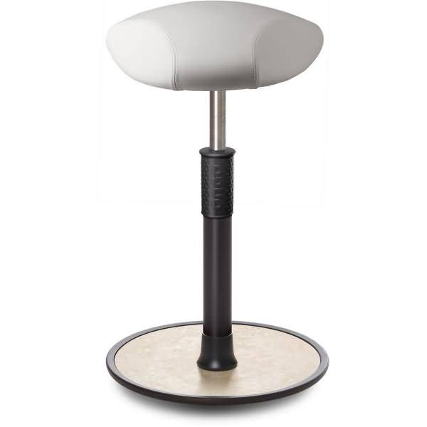 Sitz- Stehhocker Free Tall Triangel Boxmark Leder Weiß schwarz /cremeweiß