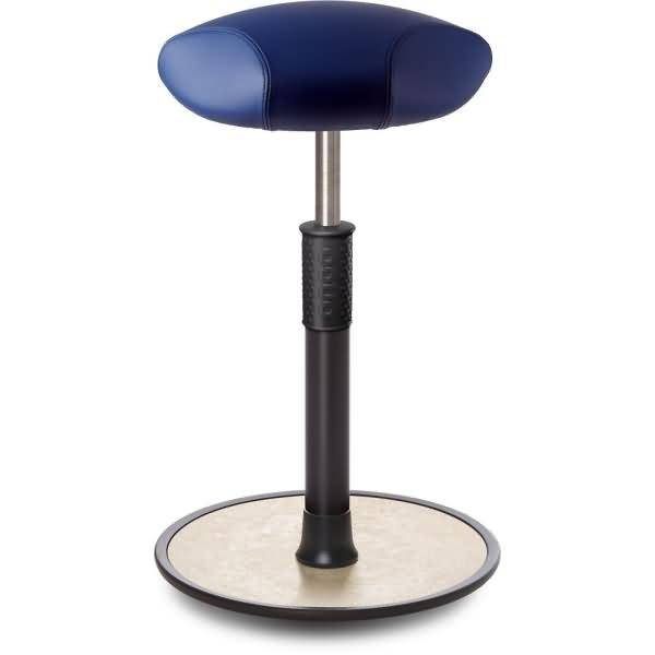 Sitz- Stehhocker Free Tall Triangel Boxmark Leder blau schwarz /cremeweiß