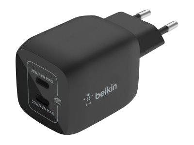 Belkin BoostCharge Pro - Netzteil - PPS- und GaN-Technologie - 45 Watt - 3 A - Fast Charge, PD 3.0 - 2 Ausgabeanschlusss