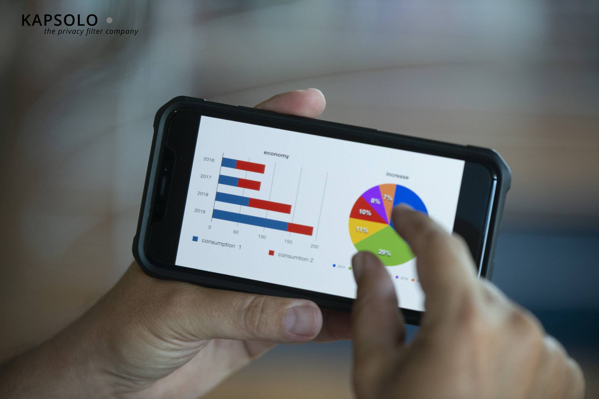 KAPSOLO 2H Anti-Bakterielle entspiegelnde Displayschutzfolie für iPhone 8 Plus