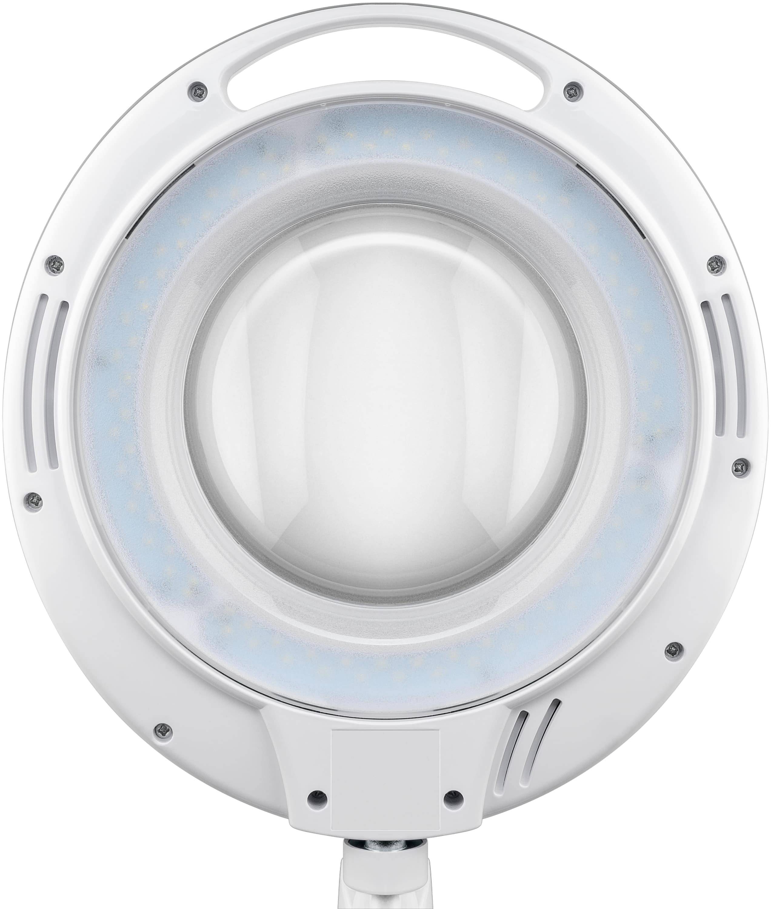 GOOBAY LED-Klemm-Lupenleuchte, 9 W, 730 lm, Kristallglas, dimmbar, weiß