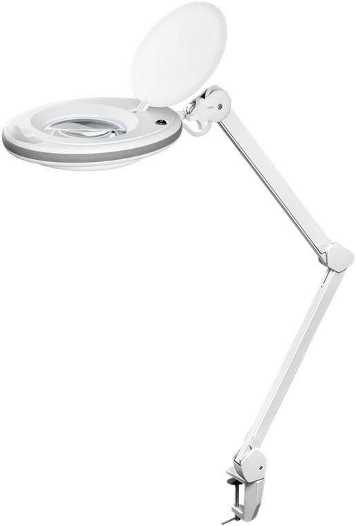 Kaltlicht LED Lupenleuchte easy line mit Tischklemme, 8W, weiß
