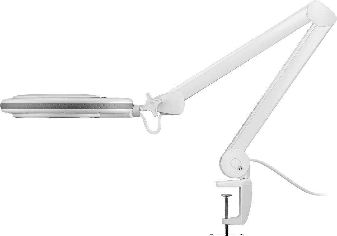 Kaltlicht LED Lupenleuchte easy line mit Tischklemme, 8W, weiß