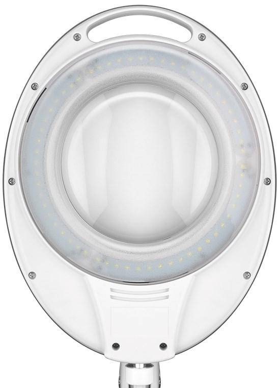 Kaltlicht LED Lupenleuchte easy line mit Tischklemme, 8W, weiß