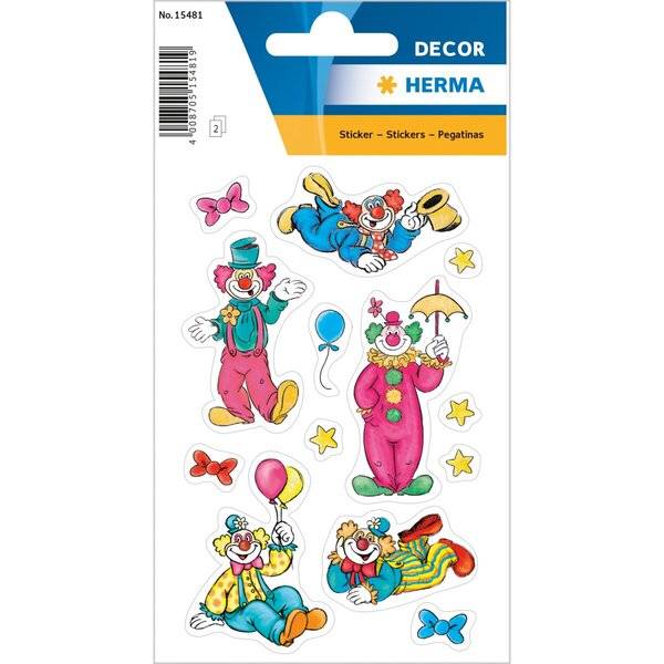 Schmucketikett DECOR Clowns