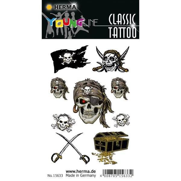 Schmucketikett CLASSIC Tattoo Colour Pirat 1Bl