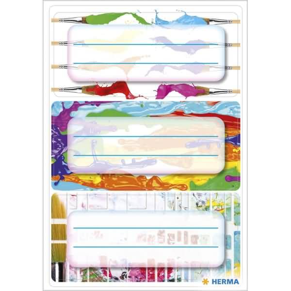 Schuletiketten 76x35mm VE=3 Blatt Farben