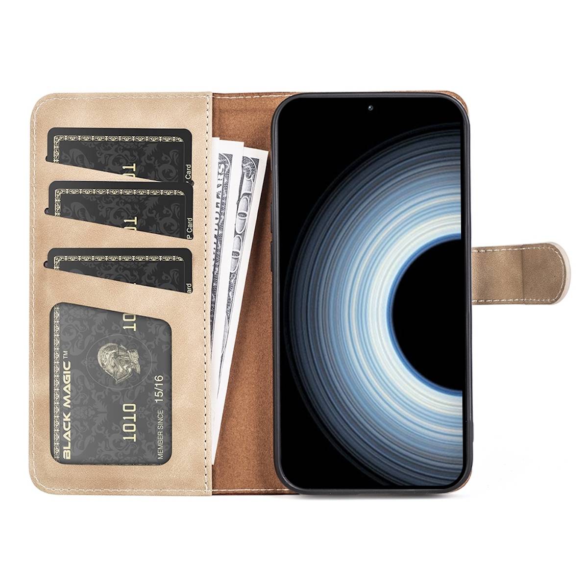Für Xiaomi 12T / 12T Pro Design Handy Tasche Wallet Premium Braun Schutz Hülle Case Cover Etuis Neu Zubehör
