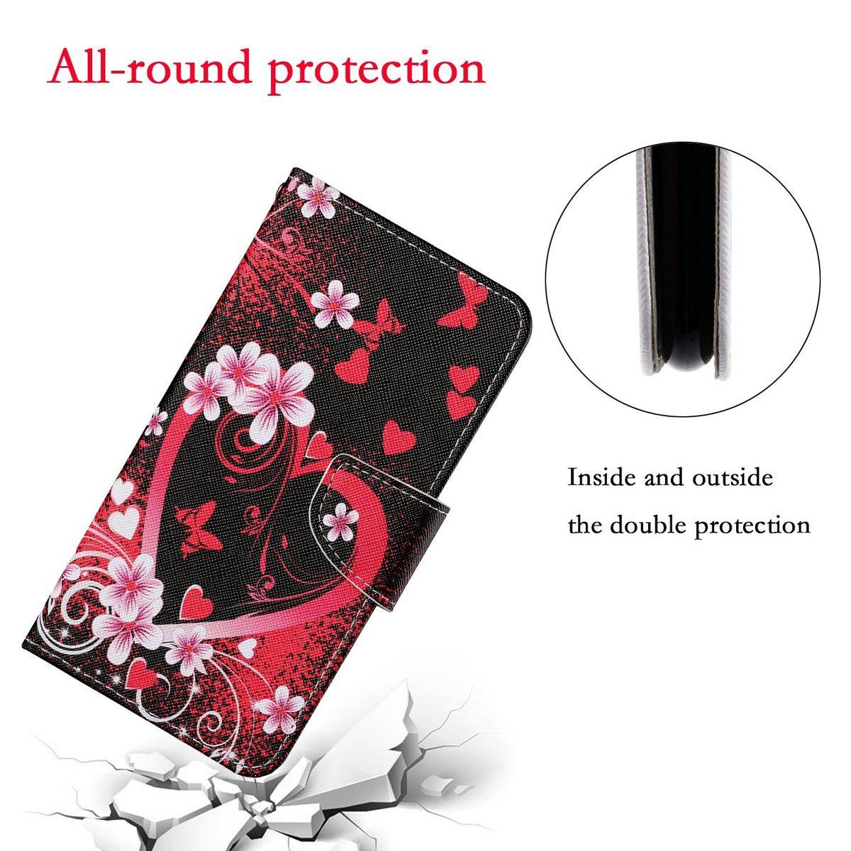 Für Xiaomi Redmi 10C Kunstleder Handy Tasche Book Motiv 5 Schutz Hülle Case Cover Etui Neu