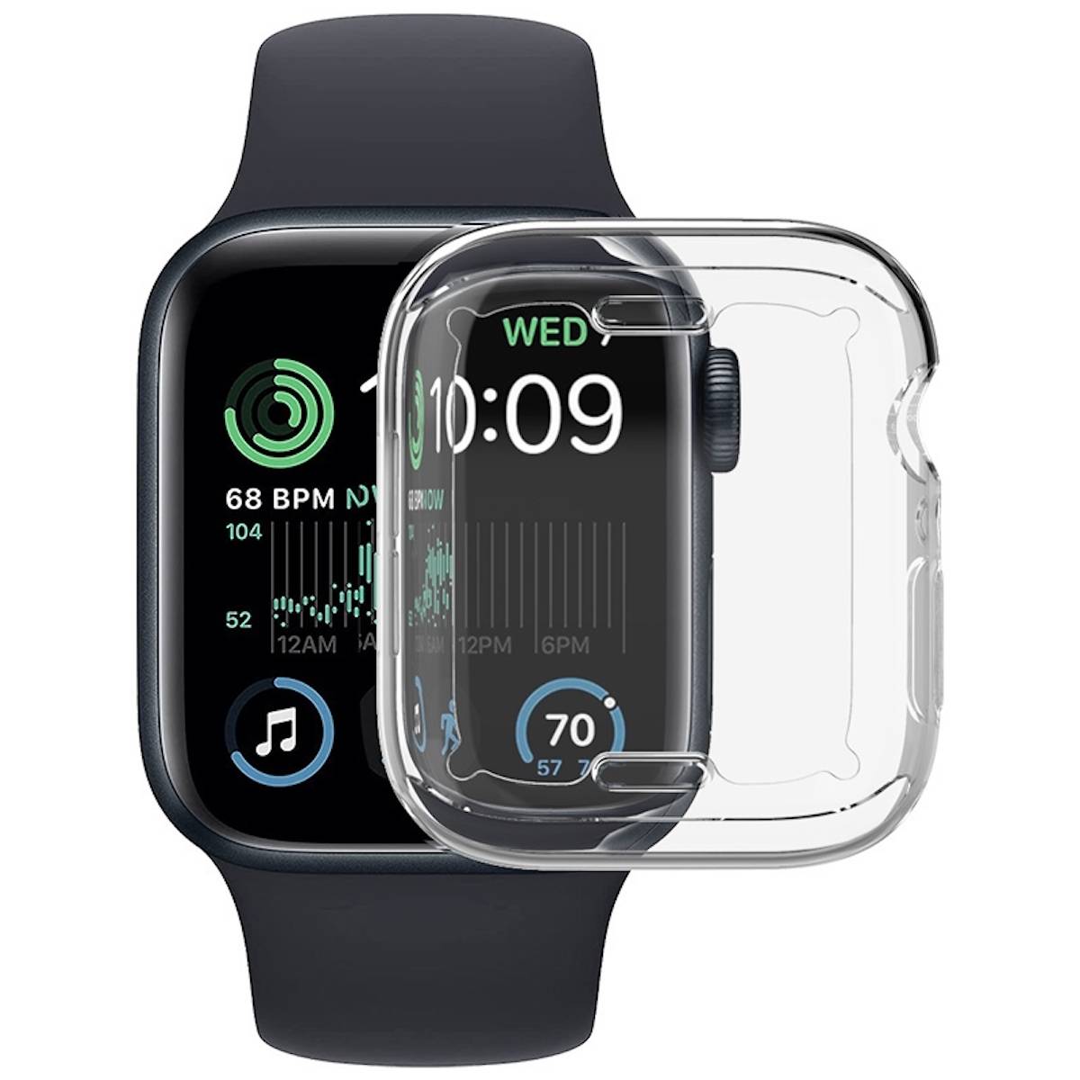 Für Apple Watch SE 2023 / 2022 40mm 360 Grad Schock TPU Silikon Hülle