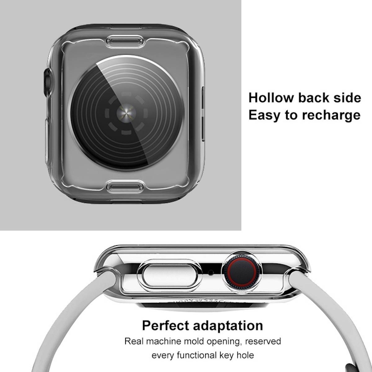 Für Apple Watch SE 2023 / 2022 40mm 360 Grad Schock TPU Silikon Hülle