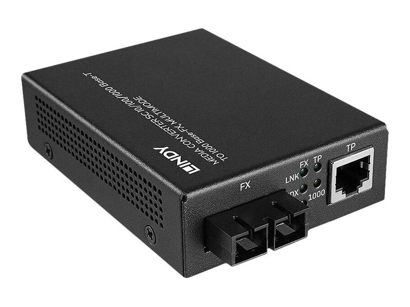 LINDY - Medienkonverter - 100Mb LAN, GigE (optisch)