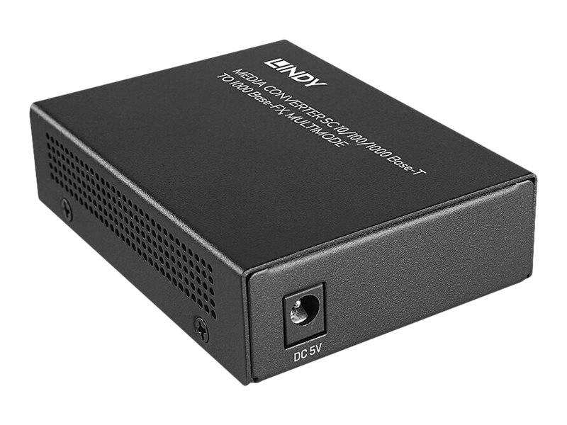 LINDY - Medienkonverter - 100Mb LAN, GigE (optisch)