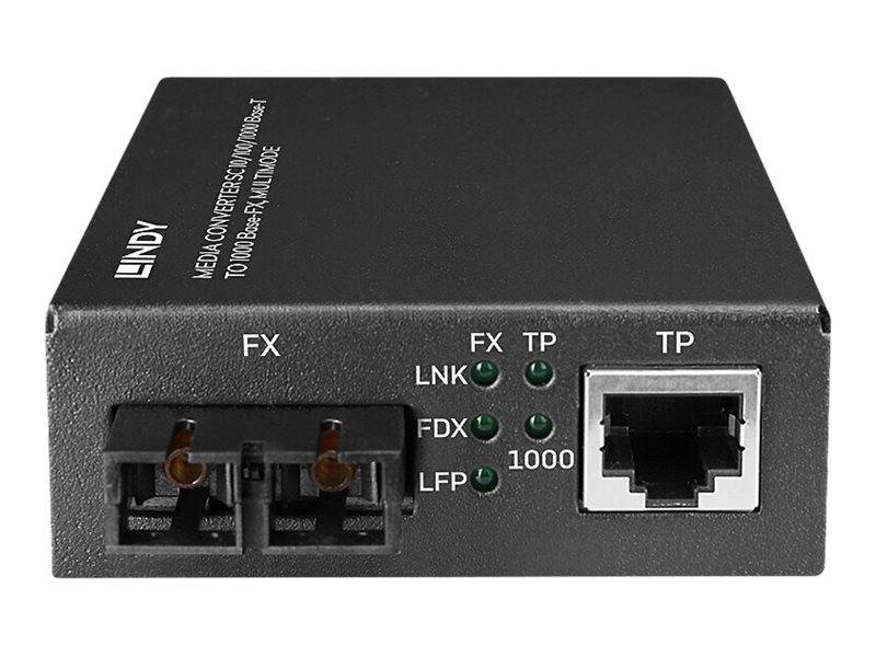 Lindy Medienkonverter - 100Mb LAN, GigE (optisch)