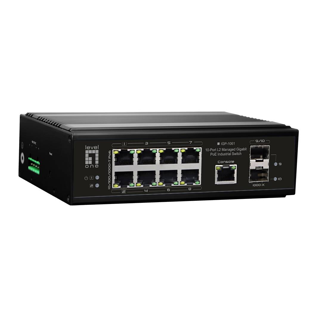LevelOne IGP-1061 - Switch - -40 °C bis 75 °C - managed - 2 x 10/100/1000 (PoE++)