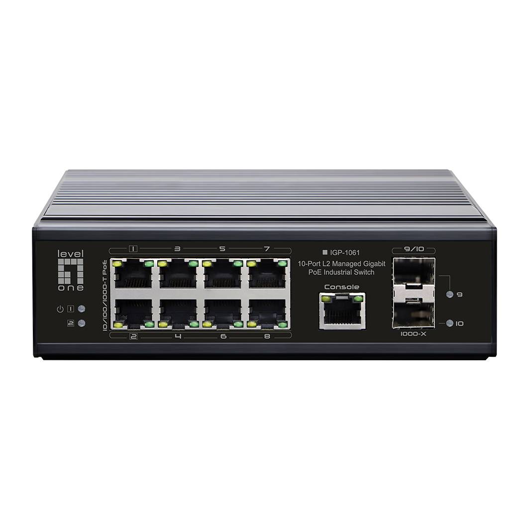 LevelOne IGP-1061 - Switch - -40 °C bis 75 °C - managed - 2 x 10/100/1000 (PoE++)