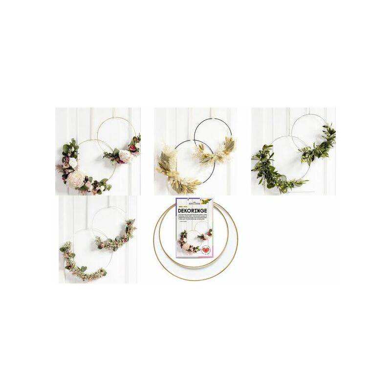 folia Deko-Ringe Metall, 250 mm und 300 mm, schwarz