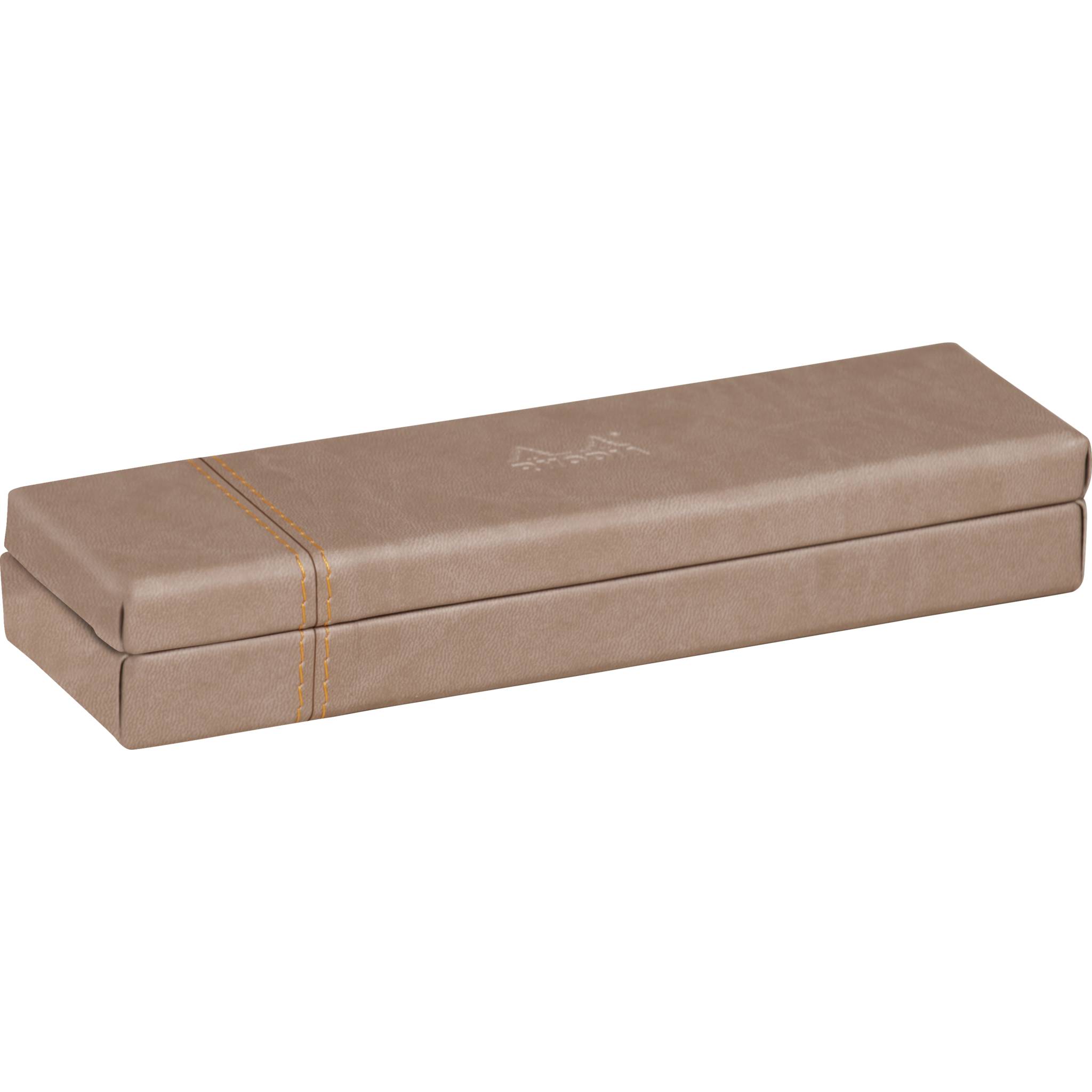 Rhodia Rhodiarama Stiftebox aus Kunstleder, 21x5,5x3cm - Taupe 318874C