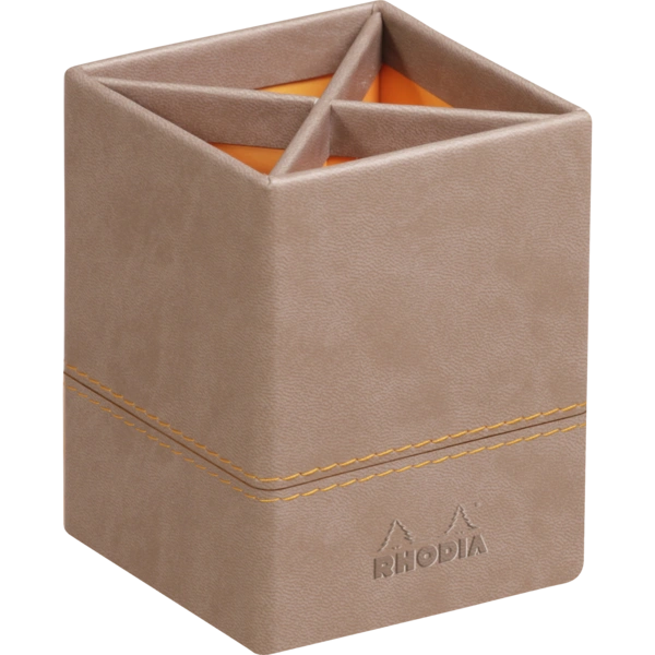 Rhodia Rhodiarama Stifteköcher aus Kunstleder, 8x8x11cm - Taupe 318814C Rhodia Rhodiarama Stifteköcher aus Kunstleder, 8x8x11cm - Taupe 318814C