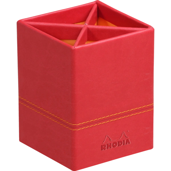 Rhodia Rhodiarama Stifteköcher aus Kunstleder, 8x8x11cm - Mohnrot 318913C Rhodia Rhodiarama Stifteköcher aus Kunstleder, 8x8x11cm - Mohnrot 318913C