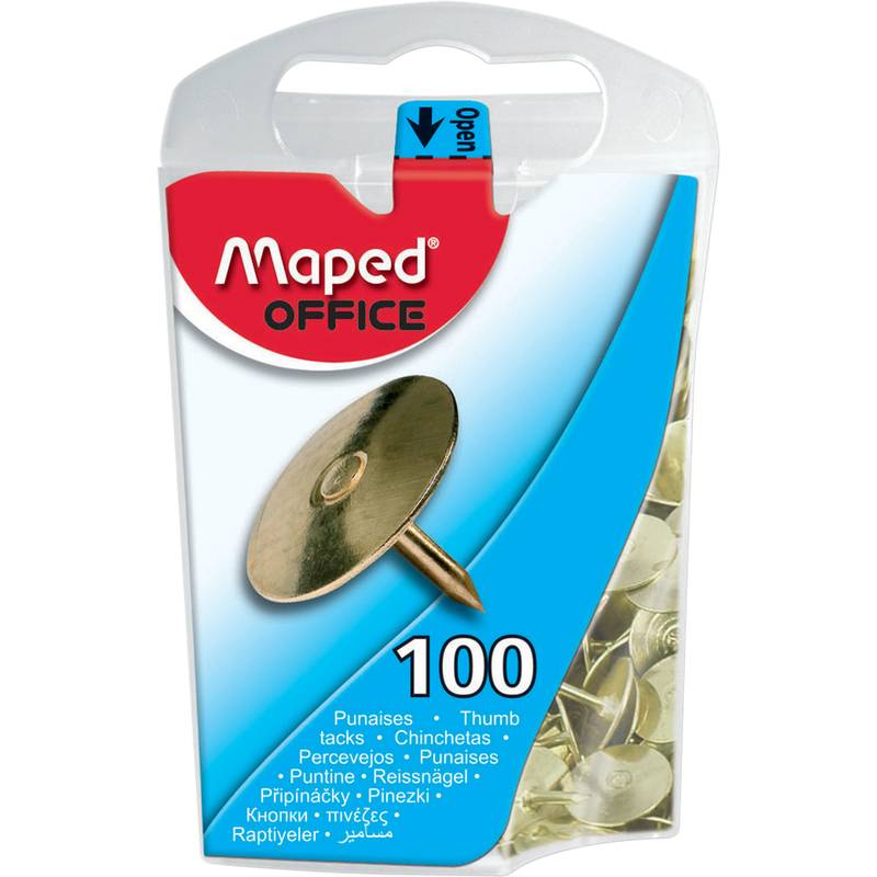 Maped Reißnägel, verkupfert, Durchmesser: 10 mm