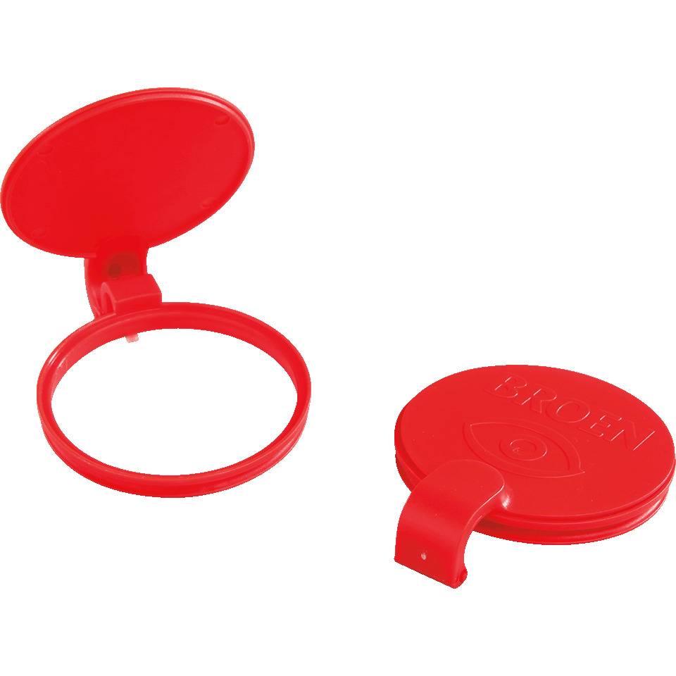 Augenschutzkappen-Staubschutzdeckel, für BROEN-LAB Handaugenduschen gemäß DIN DVGW, rot, Kunststoff