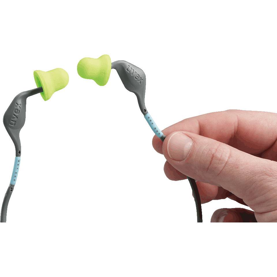 uvex Ersatzstöpsel xact-fit, f.xact-band Bügelgehörschützer, Kat.III, lime, 5 Paar/VE