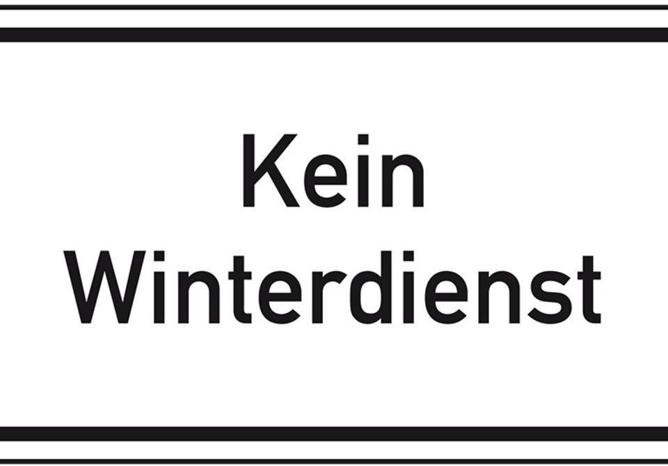Hinweisschild Kein Winterdienst, Aluminium RA0, reflektierend, 600x330mm